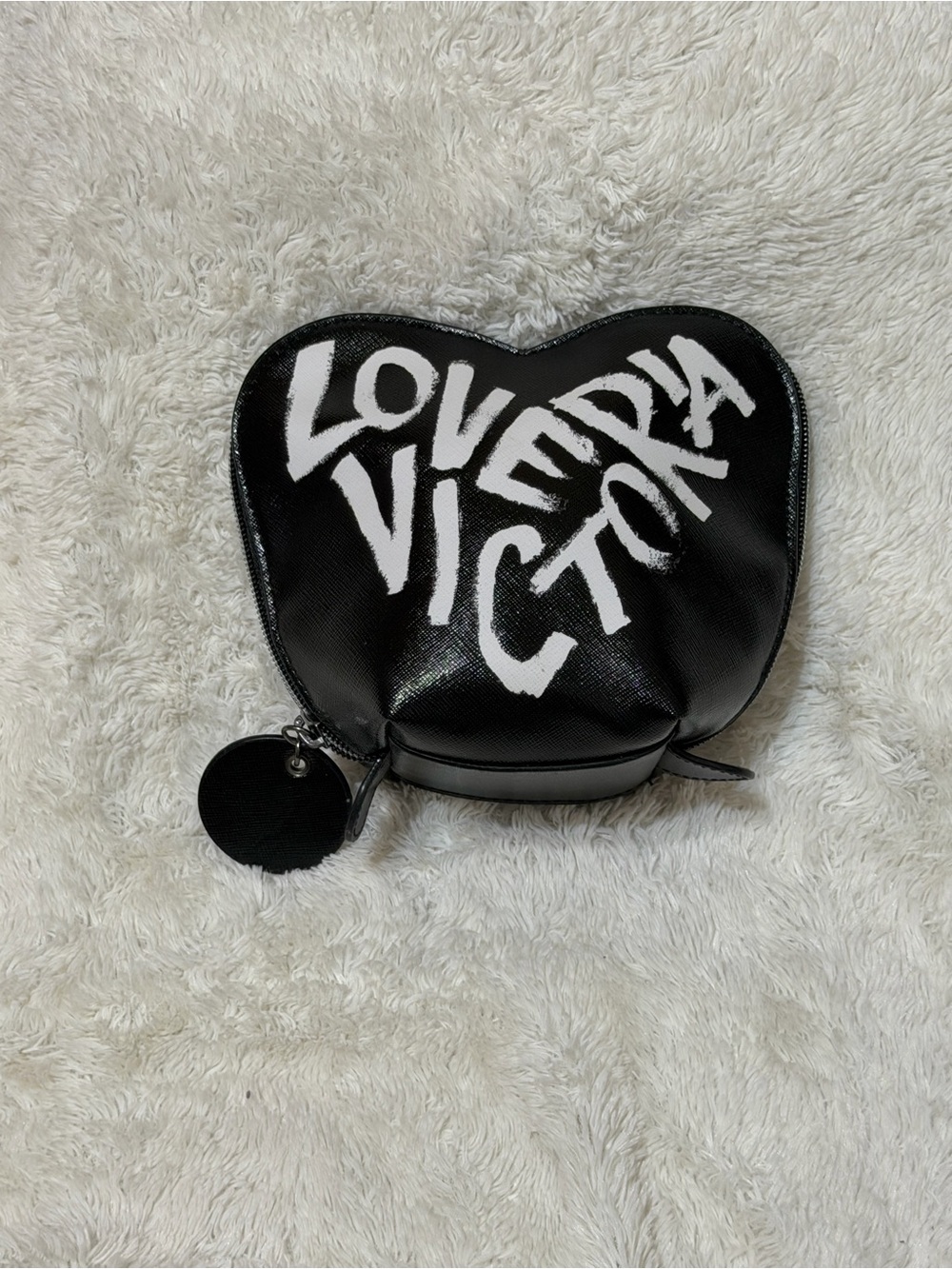 Love Victoria Secret Makeup Bag Black With XOXO Zipper Cosmetic Bag